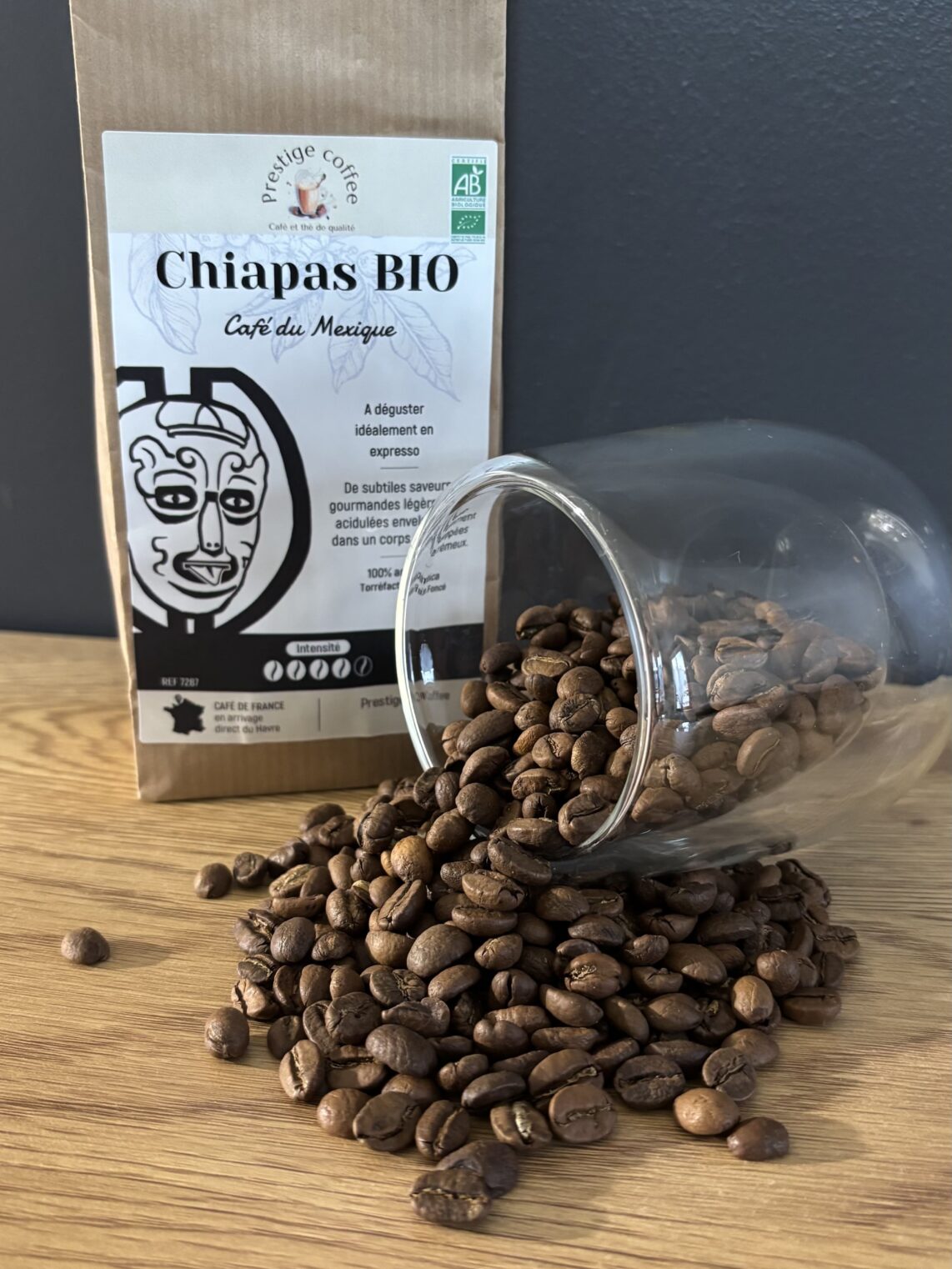 Café en grains bio Mexique Chiapas 100% Arabica torréfaction robe de moine