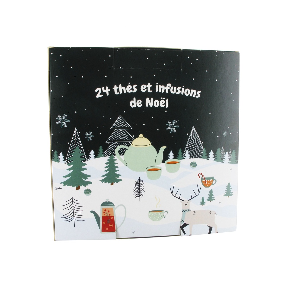 Calendrier de l’Avent thés et infusions – 24 sachets de thés parfumés et infusions de Noël