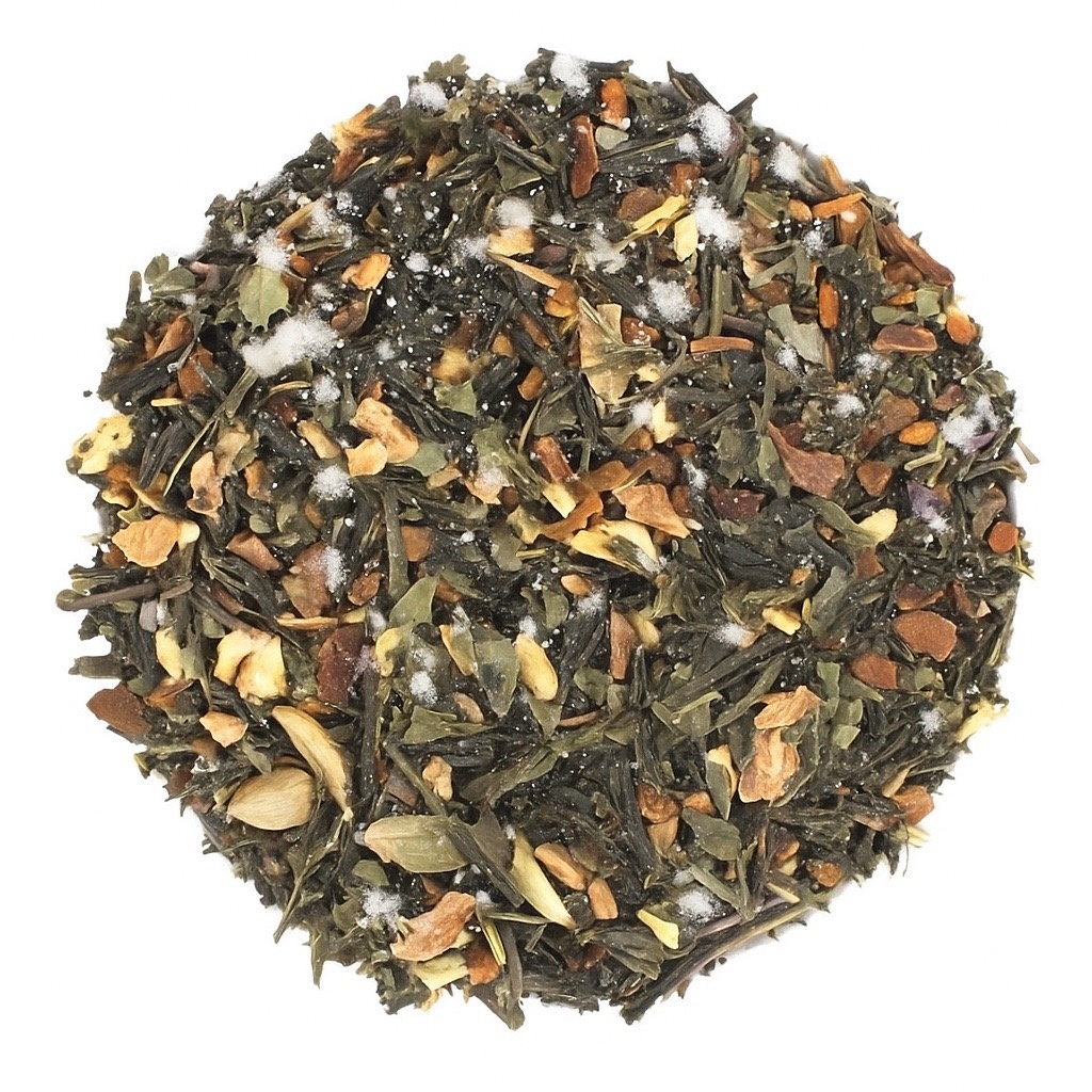 Le Thé du Père Noël réchauffe les cœurs avec ses notes épicées et sucrées. Cannelle, gingembre et réglisse s’accordent dans une tasse pleine de magie. À déguster sous un plaid, devant les lumières du sapin.