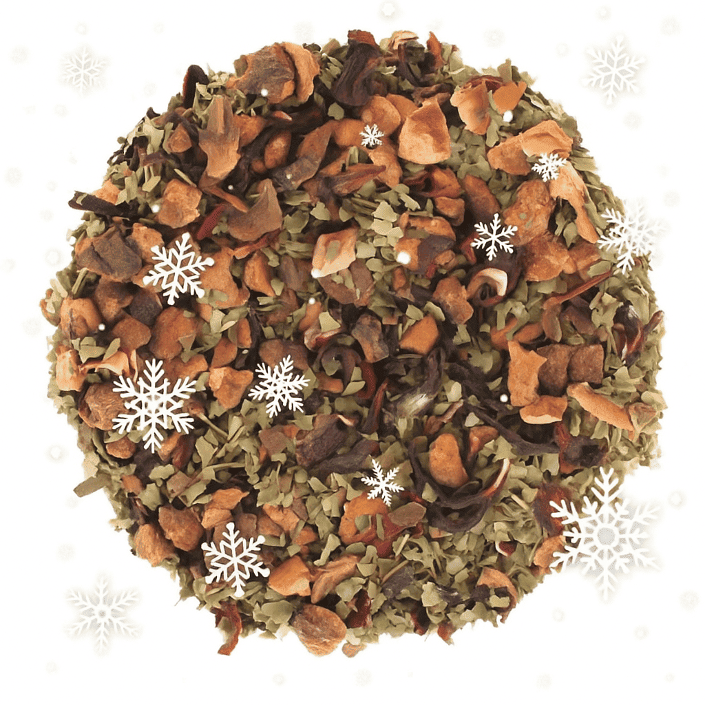 Le Maté de Noël dévoile ses notes de pomme, de cannelle et d’hibiscus dans une infusion naturelle et réconfortante.